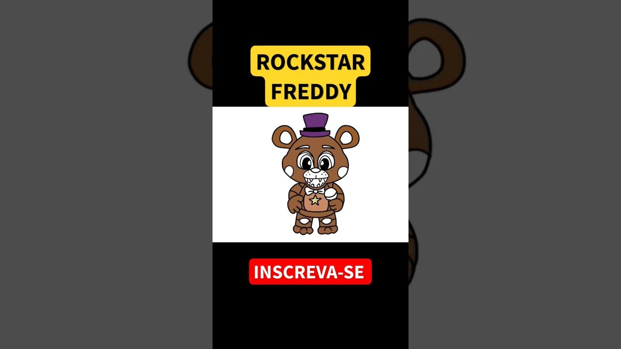 COMO DESENHAR ROCKSTAR FREDDY #shorts #fnaf #rockstarfreddy