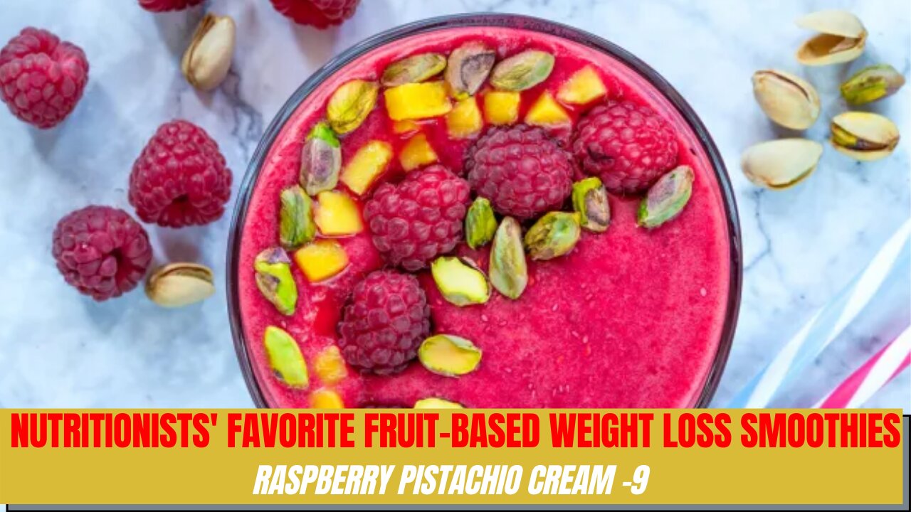 Nutritionists' Favorite Fruit-based Weight Loss Smoothies-Raspberry Pistachio Cream (9 ) #shorts