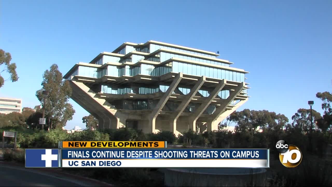 Finals continue at UCSD despite shooting threats on campus