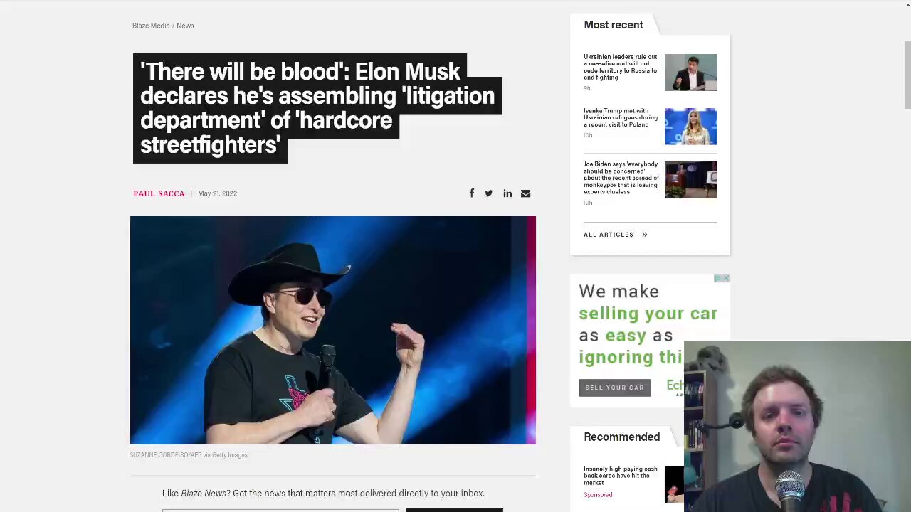 Elon Musk declares he's assembling 'litigation department' of 'hardcore streetfighters'