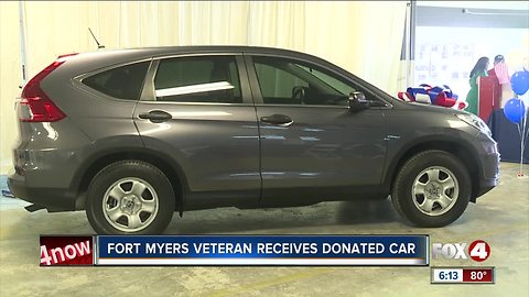 Fort Myers veteran receives donated car