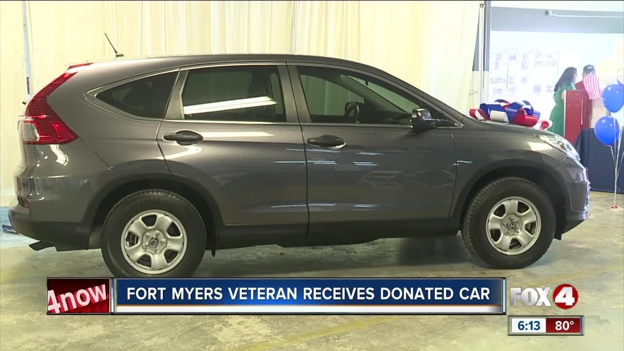 Fort Myers veteran receives donated car