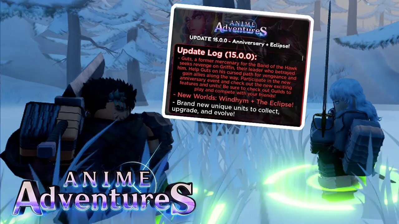 TUDO OQUE CHEGOU NA UPDATE 15 DO ANIME ADVENTURES