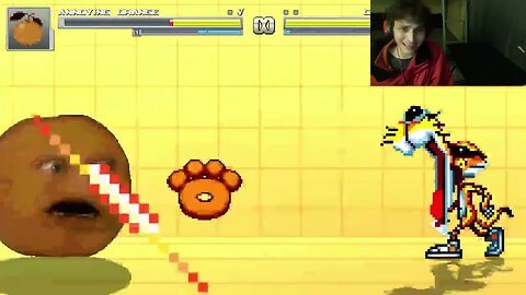 Annoying Orange VS Chester Cheetah In An Epic Battle In The MUGEN Video Game With Live Commentary