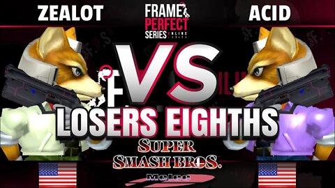 FPS6 Online - CG | Zealot (Fox) vs. Acid (Fox) - Super Smash Bros. Melee Losers Top 8