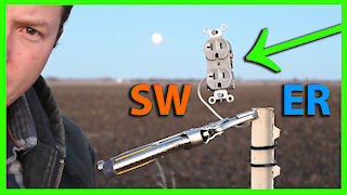 Powering a Light With a Fence Post & Scrap Wire - SWER (Single Wire Earth Return) Demonstration