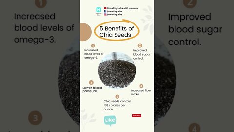 5 Benefits of Chia Seeds #shorts