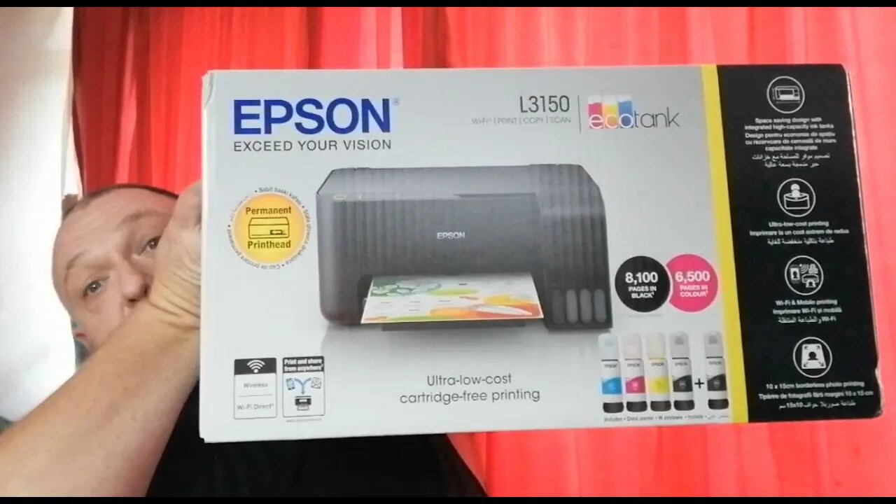 EPSON L3150 Unboxing & Initial Setup