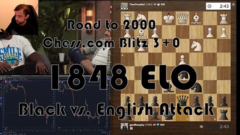 Road to 2000 #281 - 1848 ELO - Chess.com Blitz 3+0 - Black vs. English Attack