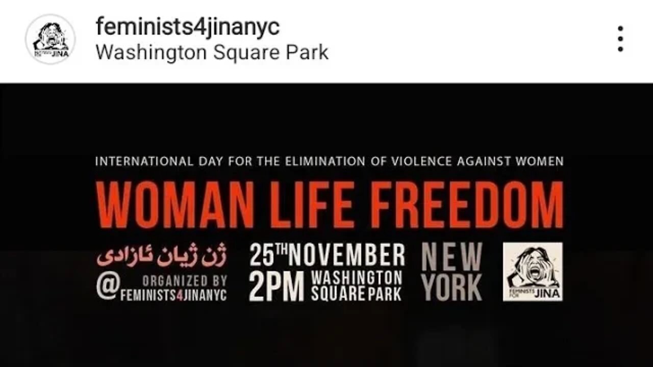 #InternationalDaytoEliminateViolinceaganistwomen Woman Life Freedom Rally