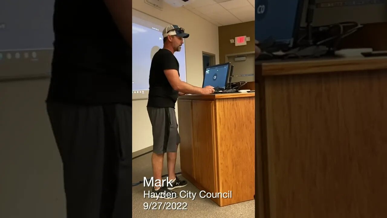 Hayden City Council - 9/27/2022 - Public Comment - Mark