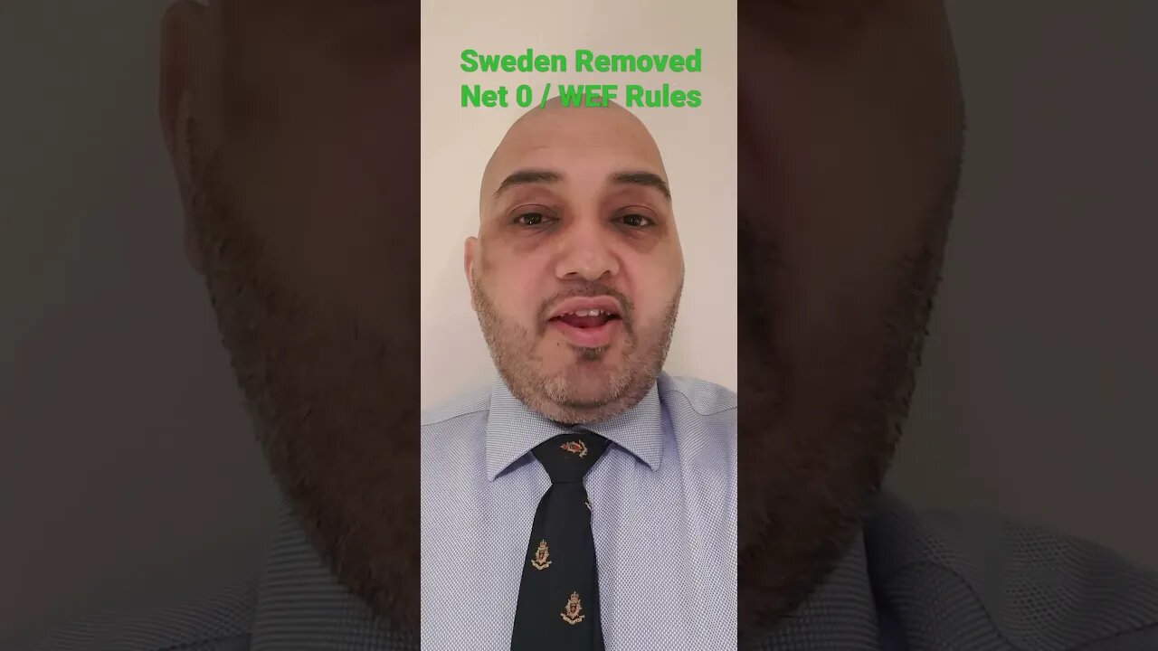 Sweden Removed Net 0 / WEF Rules - To Keep Population Alive