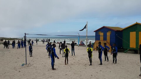 SOUTH AFRICA - Cape Town - Proteas players interact with Laureus, Waves for Change, kids (Video) (wnP)