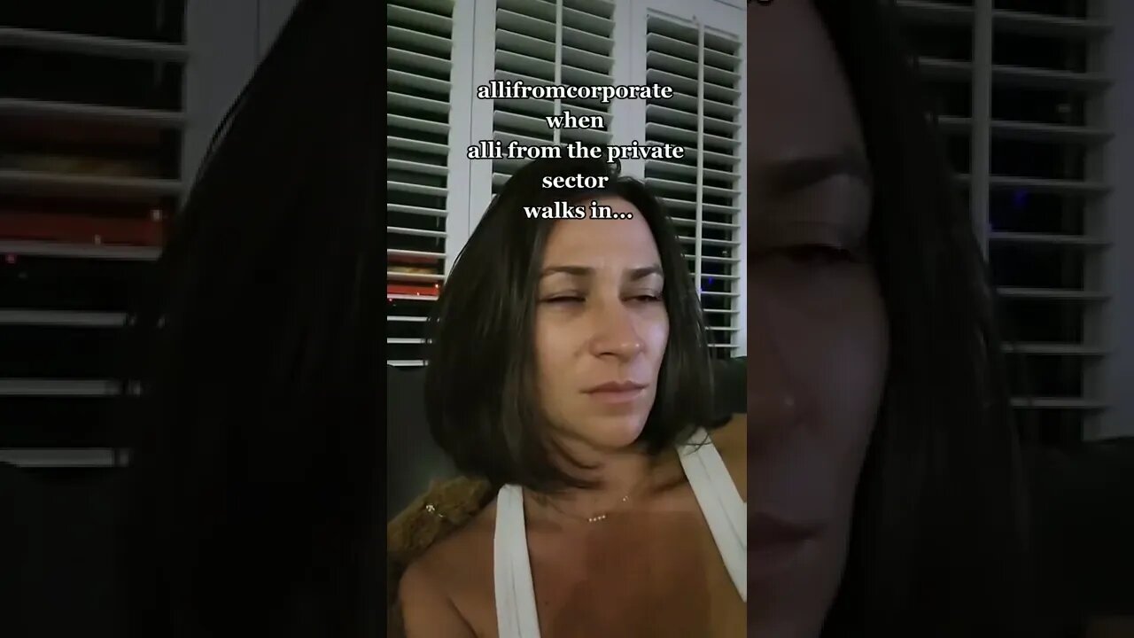 allifromcorporate when Alli from private sector walks in..😂