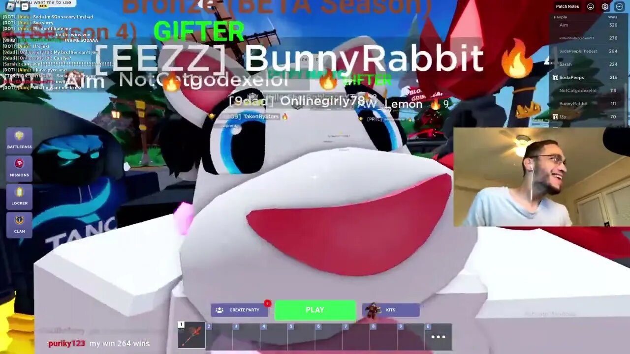 🙀 ROBLOX BEDWARS RANKED GRINDING!! PLAYING WITH VIEWERS!! 😸 | !roblox | !commands | !socials