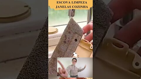 Limpador Janela Escova Limpeza Cantos Multiuso Janelas Cozinha Fogão Limpa Canto Pratico @ScanPlay​