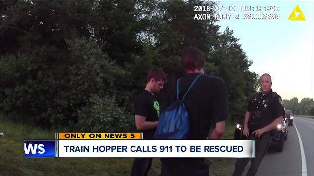 Scared train hoppers call 911 to be rescued, charged after clinging to train for 60 miles