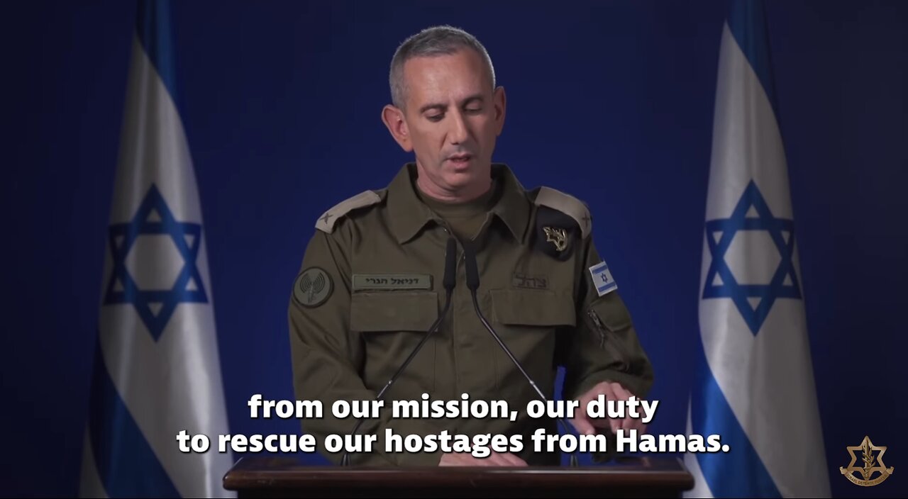 IDF Spokesperson RAdm Daniel Hagari updates on recovering hostage bodies