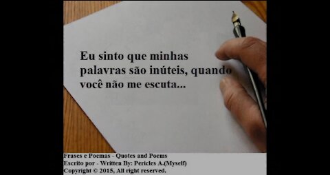 Sinto que minhas palavras são inúteis... [Frases e Poemas]