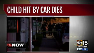 Child hit by truck in Phoenix Thursday has died