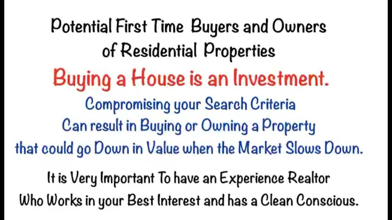 First time Buyers and Owners of Residential Properties