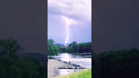 BIG lighting strike in Belfast Ireland #lighting #belfast #extremewearther #shortsvideo #shorts