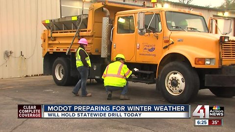 Just in time, MoDOT crews participate in annual drill to prep for winter weather