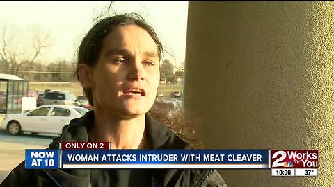 Police: McAlester woman attacks man with meat cleaver after he breaks into her home with gun