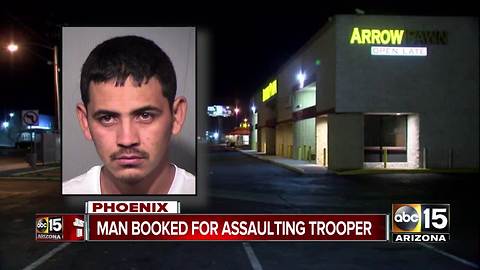 Man arrested for assaulting trooper in Phoenix