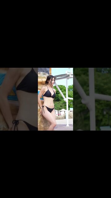 Simple black bikini - Model Wondasom - Icheon Termeden Pool & Spa - part 2