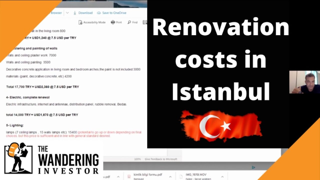 Istanbul Real Estate renovation costs - exact breakdown