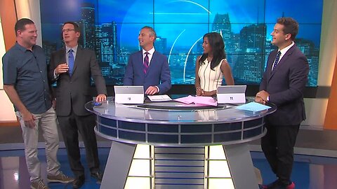 Tom Leyden crashes the set of 7 Action News