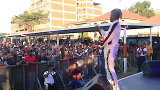 SOUTH AFRICA- Durban - Madala Kunene and Nasty C perform at the Red bull Amaphiko festival (GUW)