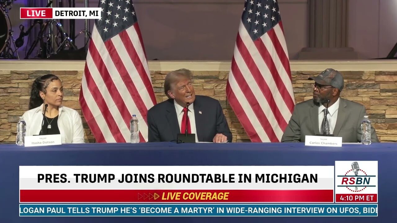 FULL SPEECH: President Trump Speaks at Community Roundtable in Detroit - 6/15/24