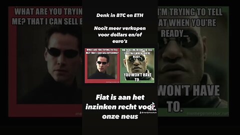 Weg met fiat. BTC en ETH stacken maar!