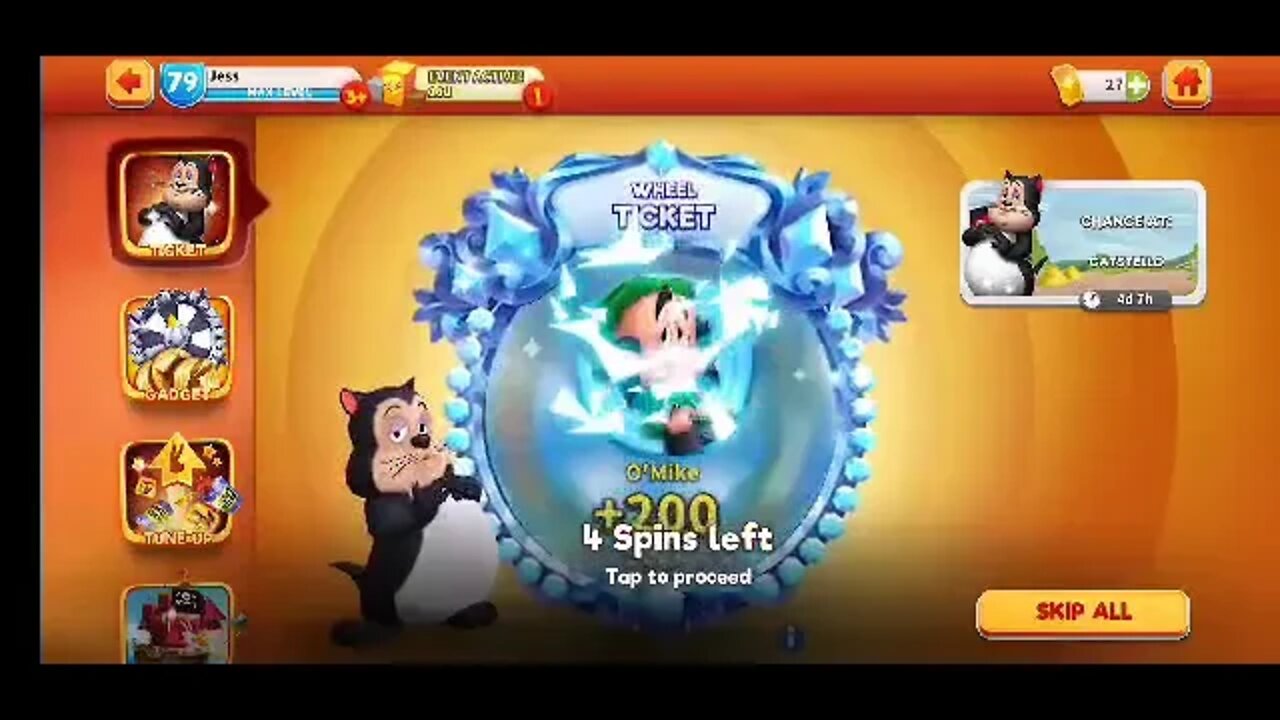 Catstello Wheel - 30 Gold Tickets Spent - Looney Tunes World of Mayhem - Subscribe for more