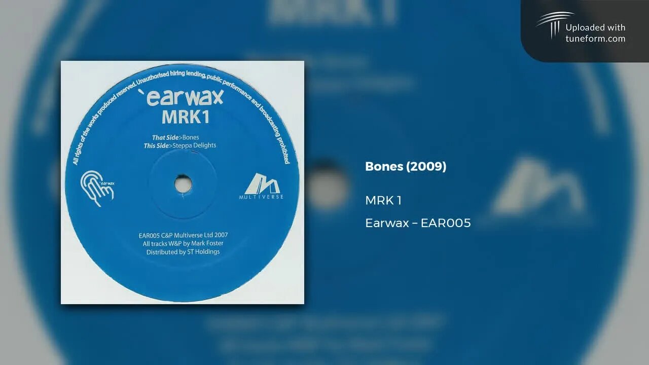 MRK 1 - Bones (Earwax | EAR005) [Deep Dubstep]