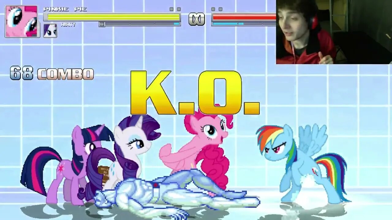 My Little Pony Characters (Twilight Sparkle, Rainbow Dash, And Rarity) VS Iceman In An Epic Battle