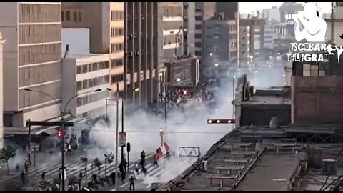 Grande manifestação no centro de Lima - Peru