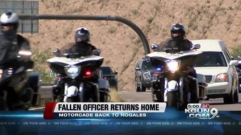 Motorcade leads fallen Nogales Officer home