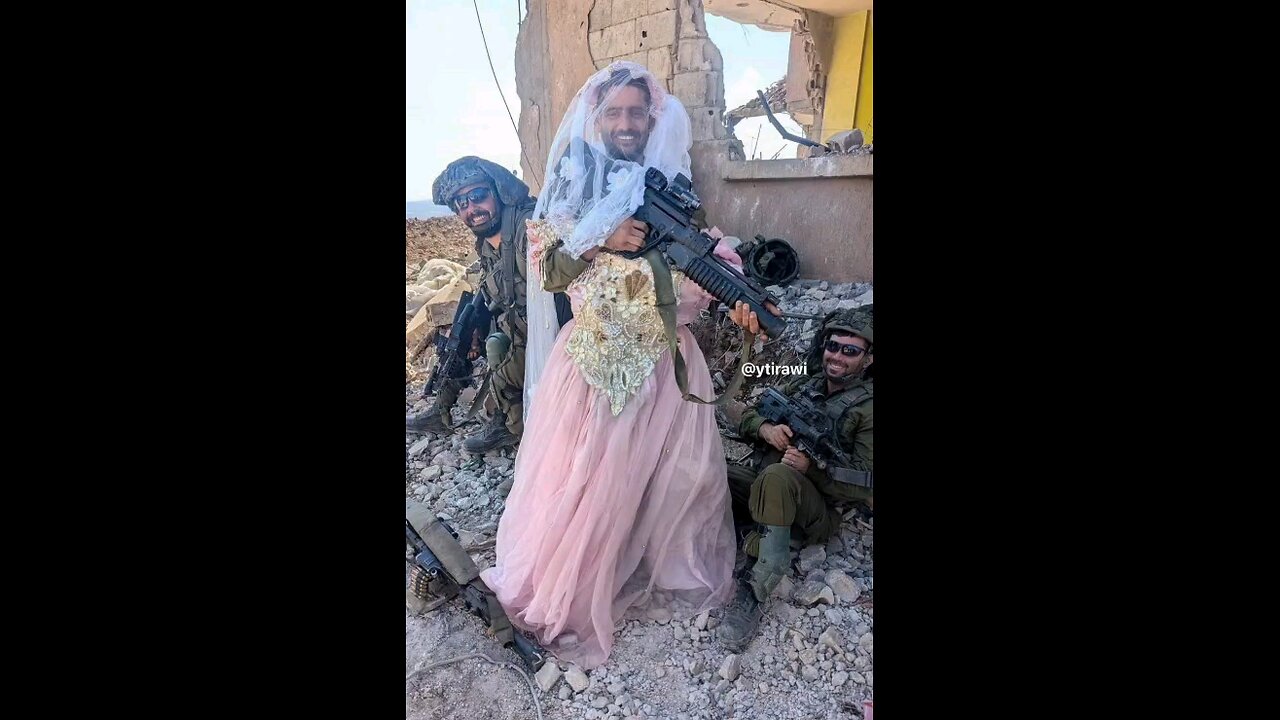 Israeli soldier from 7012 Battalion wearing clothes belonging 2 a displaced Lebanese woman ⏬Read dsp