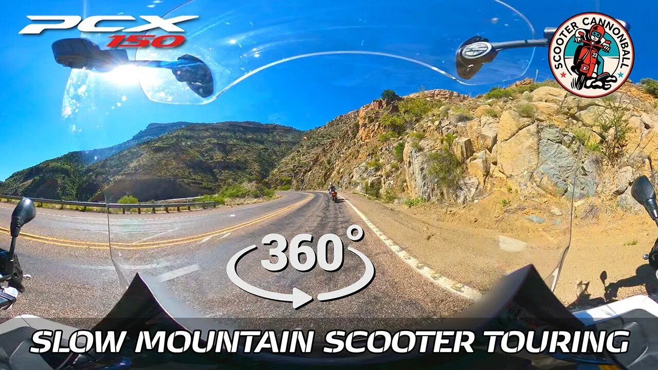 360VIDEO: Honda PCX150 Scooter Touring in the Mountains (no commentary)