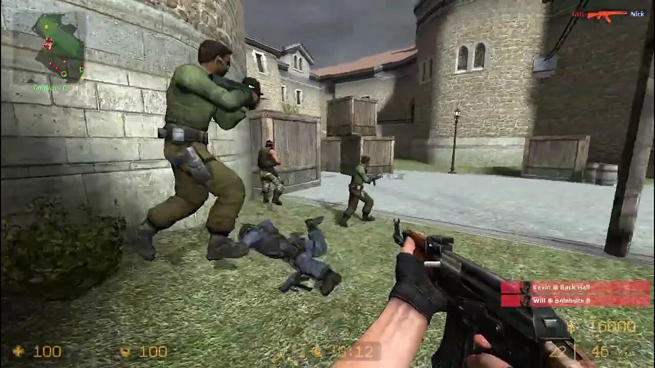 Counter Strike Source Cobblestone Bots #17 Using Found Weapon