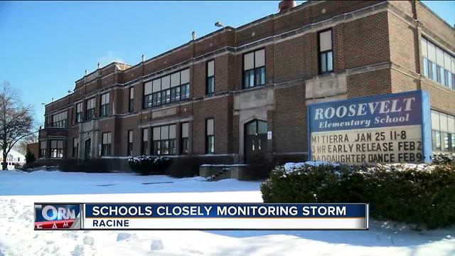 Racine County schools closely monitoring snow storm