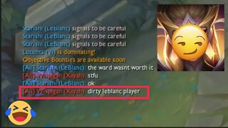 Made some kid mad playing LeBlanc