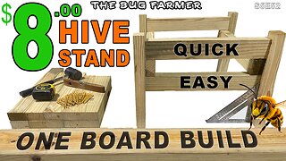 ONE BOARD BUILD. Quick and Easy $8 Dollar Hive Stand