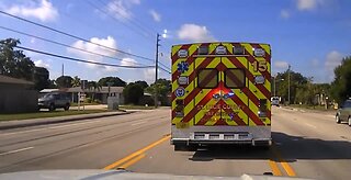 Dashcam video of stolen ambulance pursuit in Fort Pierce