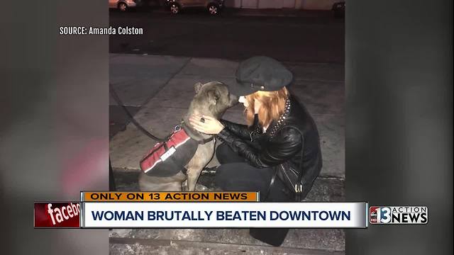 Woman says she was attacked by stranger in downtown Las Vegas