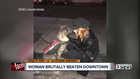 Woman says she was attacked by stranger in downtown Las Vegas