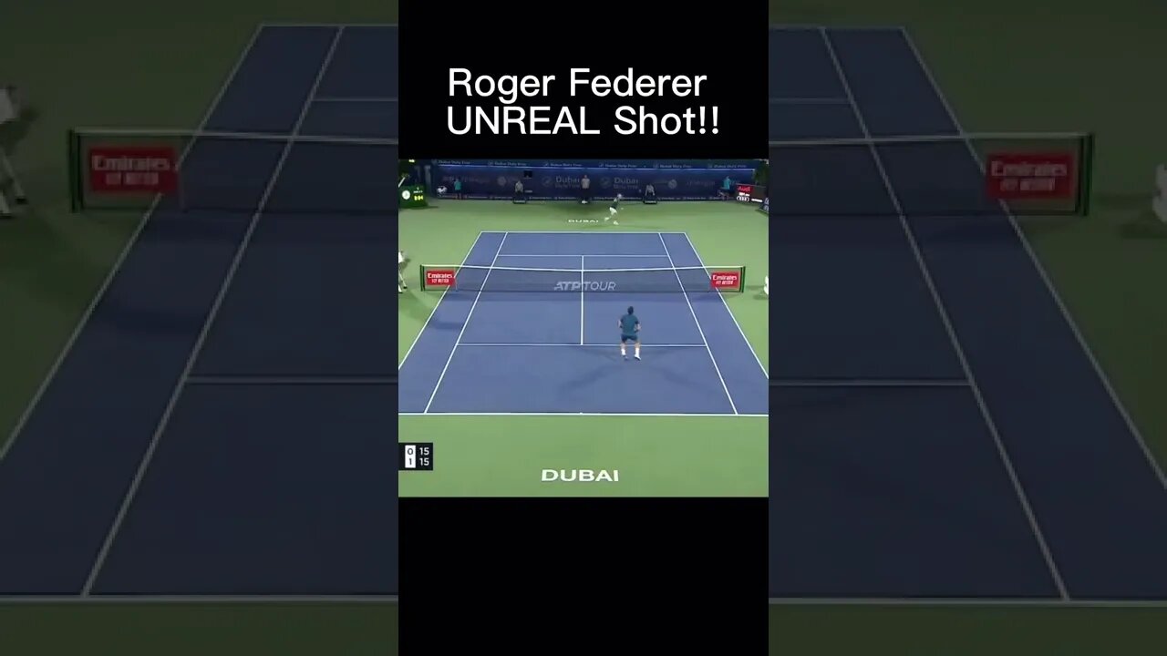 Roger Federer UNREAL Shot!! 🤯 #tennis #shorts